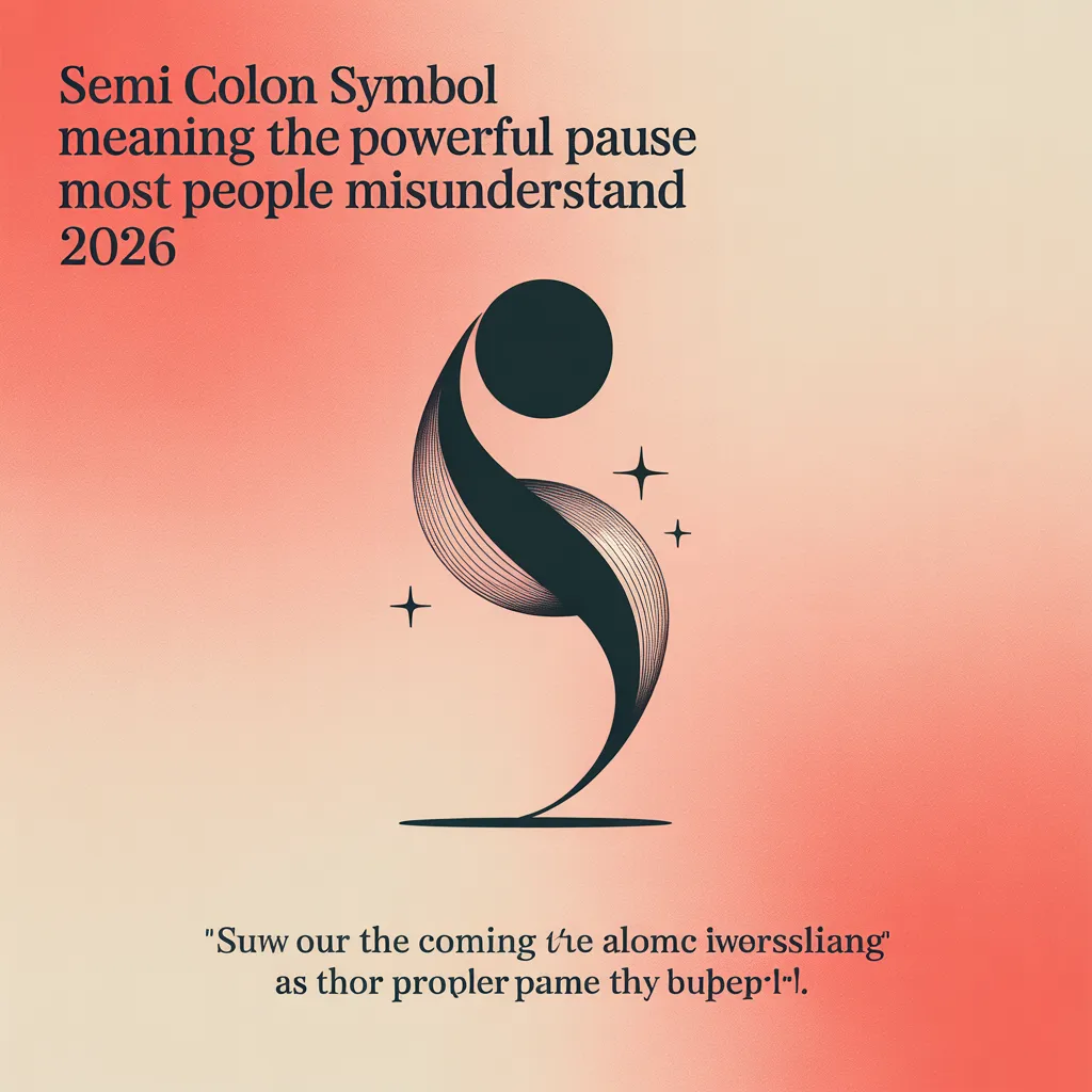 Semi Colon Symbol Meaning The Powerful Pause Most People Misunderstand 2026