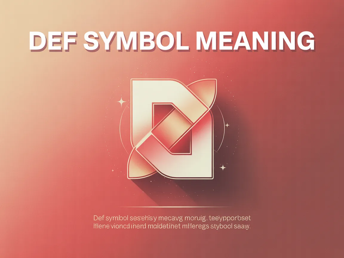 DEF Symbol Meaning What It Really Means in Text Slang and Everyday Communication 2026