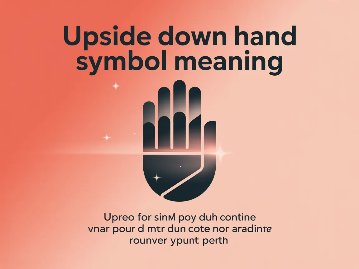Upside Down Hand Symbol Meaning 2026