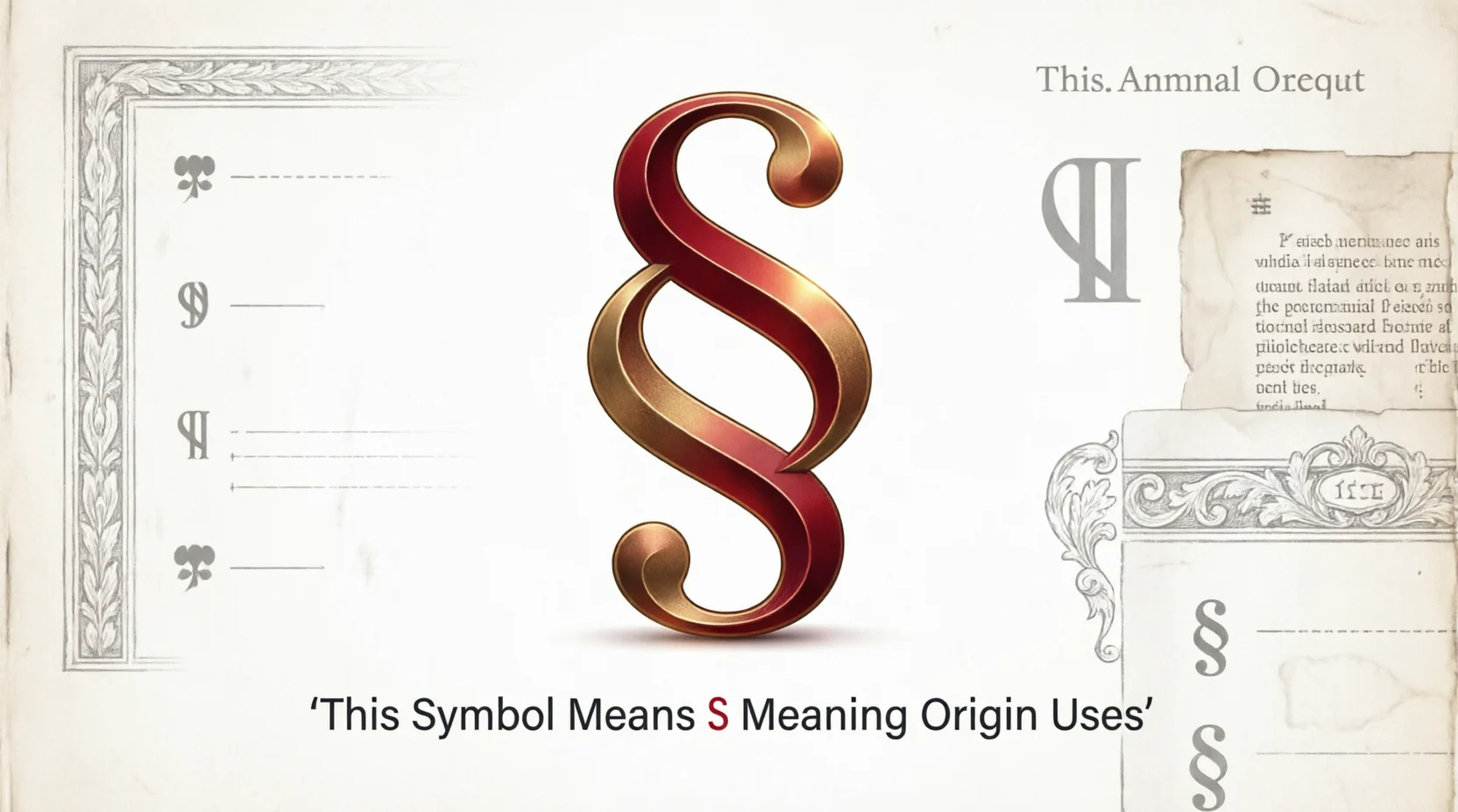 Symbol Mean § Meaning Origin Uses 2026