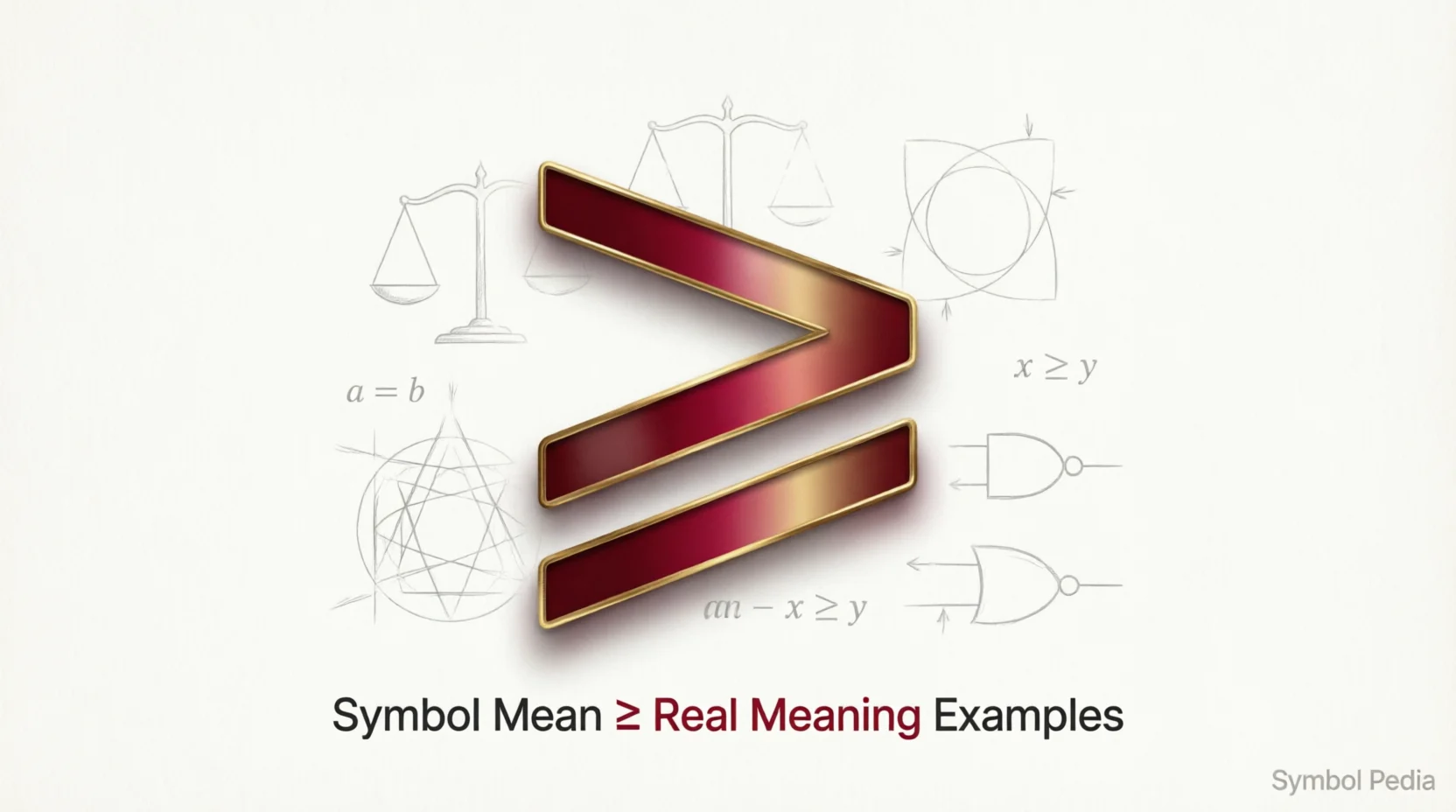 Symbol Mean ≥ Real Meaning Examples 2026