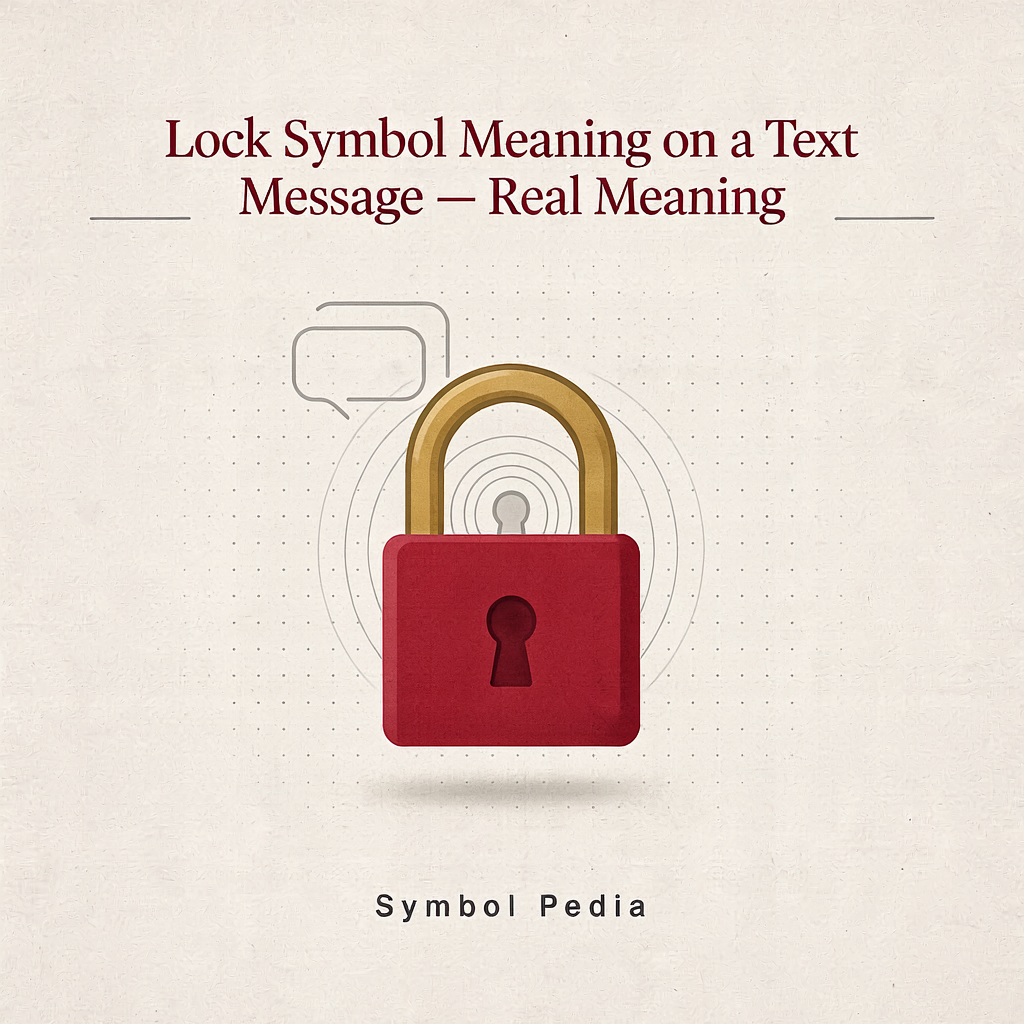 Lock Symbol Mean on a Text Message Real 2026