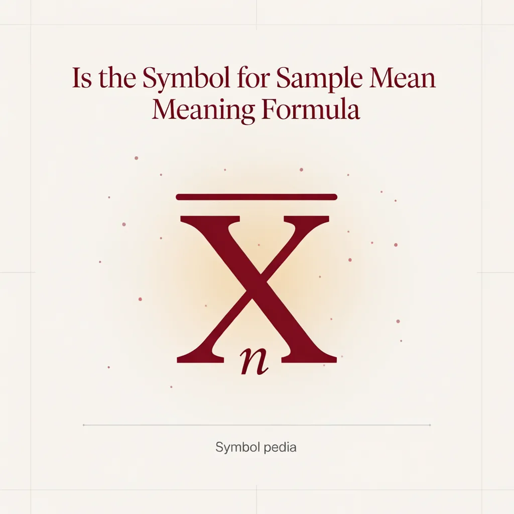 Is the Symbol for Sample Mean Meaning Formula 2026