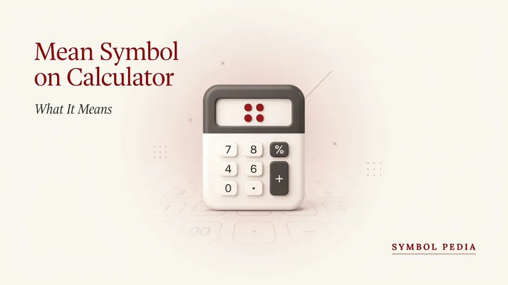 Mean Symbol on Calculator What It Means 2026