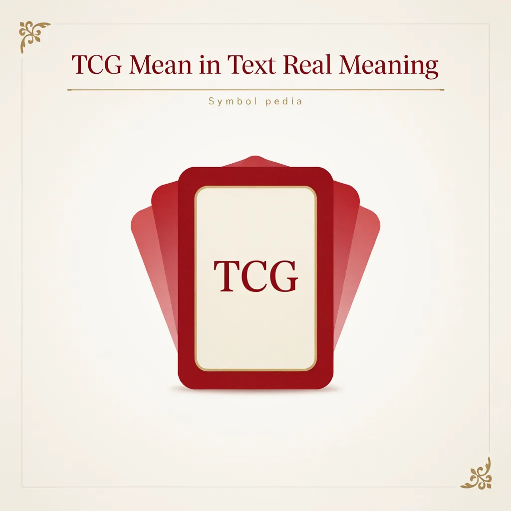 TCG Mean in Text Real Meaning 2026