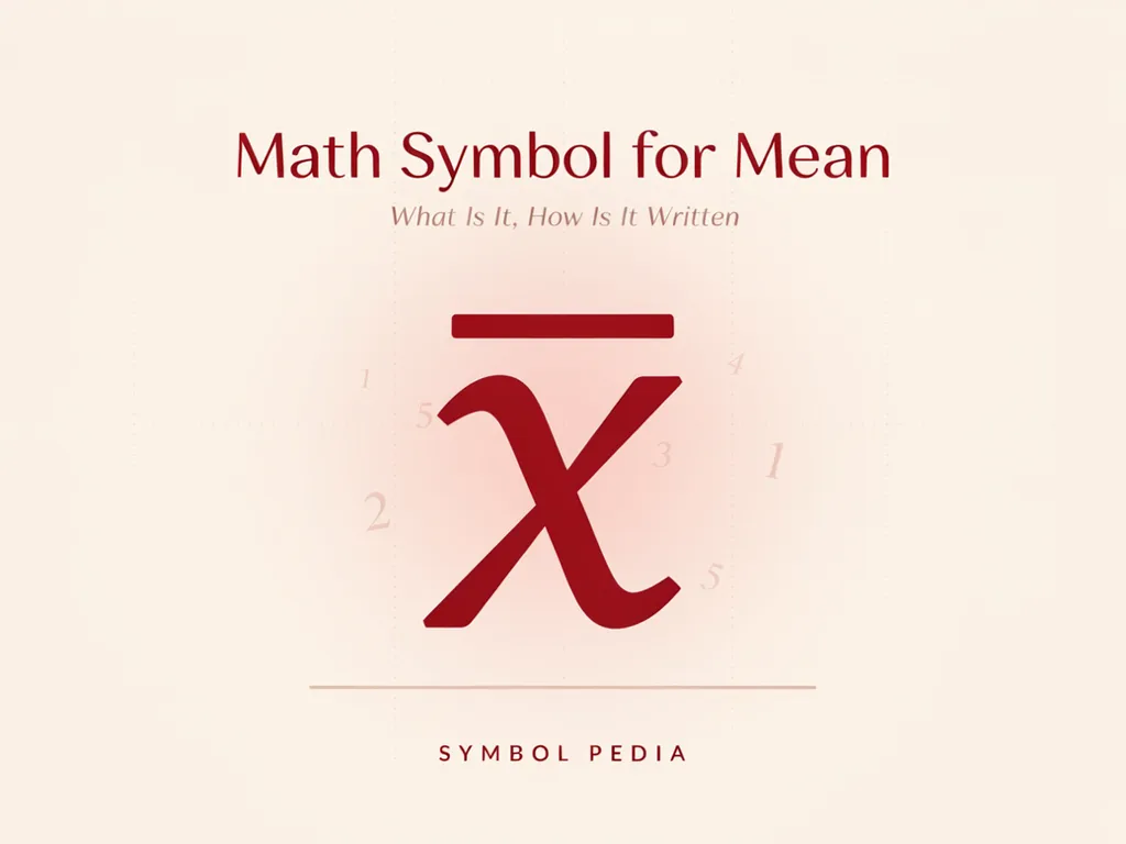 Math Symbol For Mean What Is It How Is It Written And When Should You Math Symbol For Mean What Is It How Is It Written And When Should You