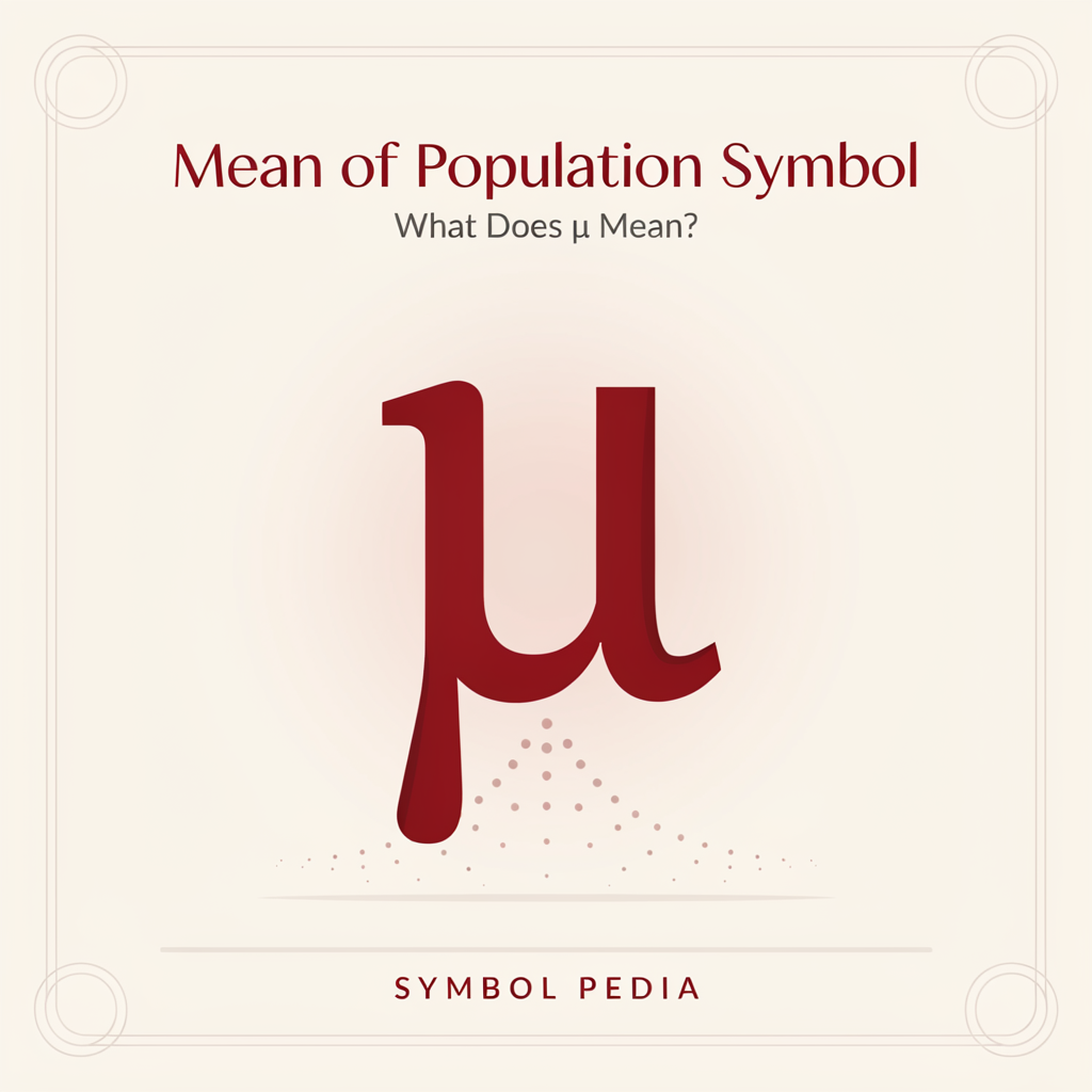 Mean of Population Symbol What Does μ Mean 2026