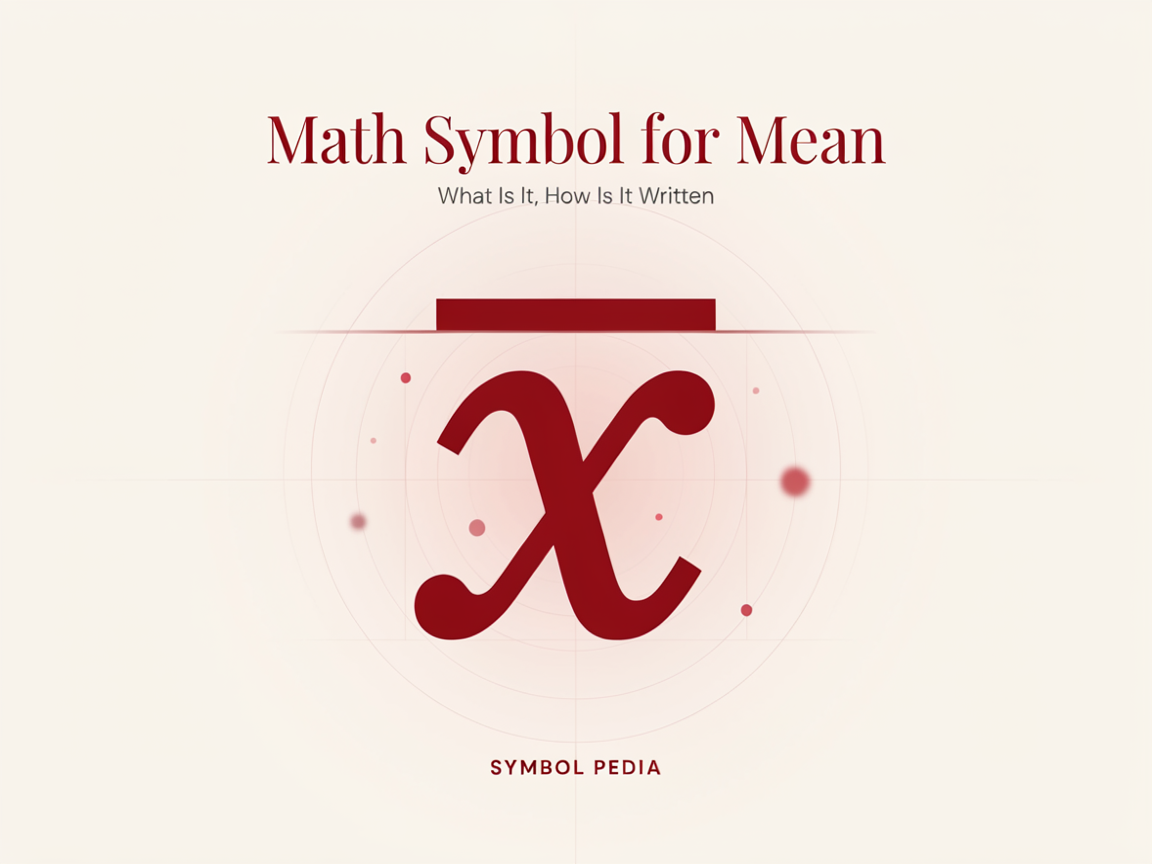 Math Symbol for Mean What Is It, How Is It Written 2026