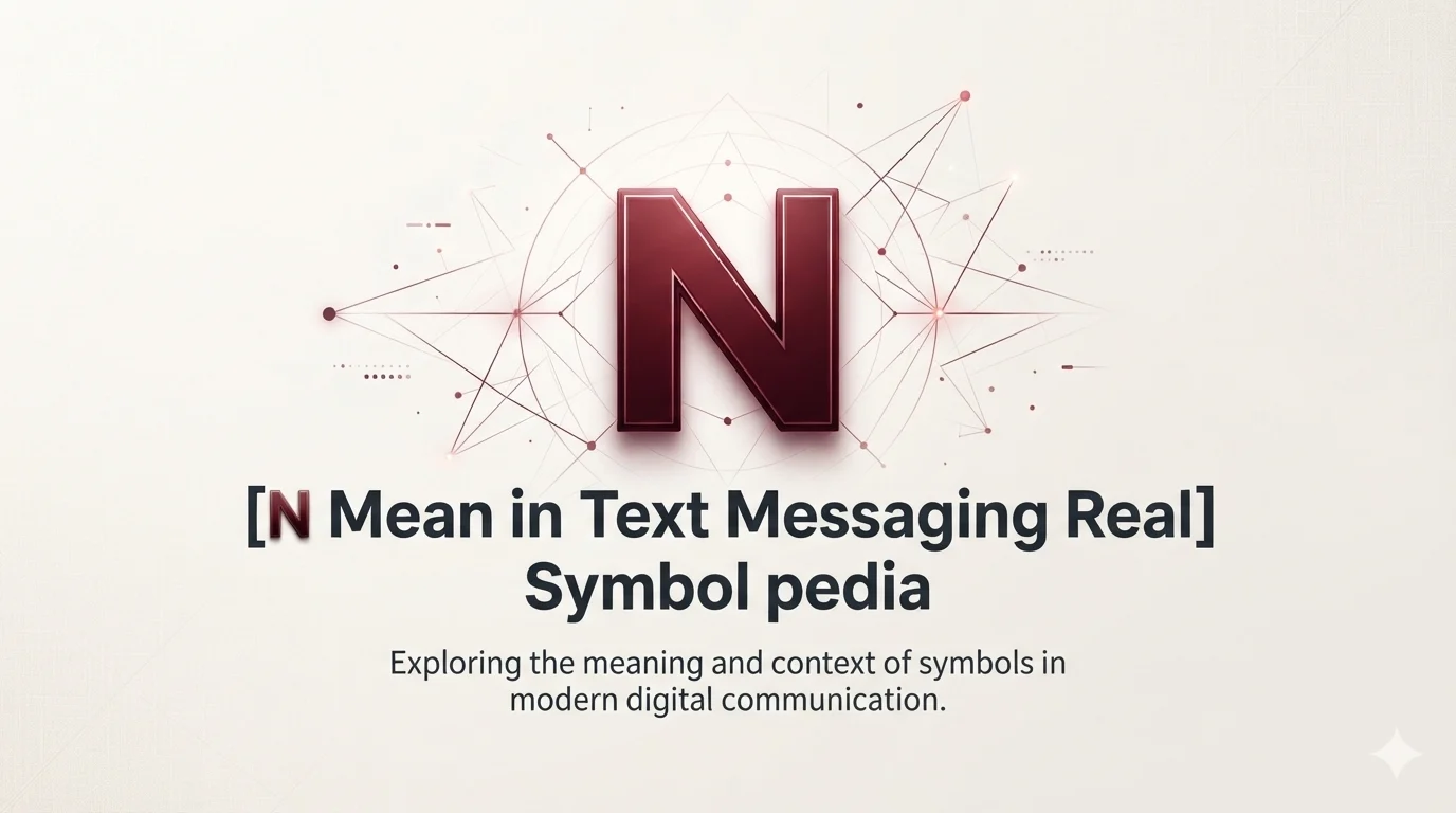 What Does N Mean in Text Messaging Real Meaning 2026