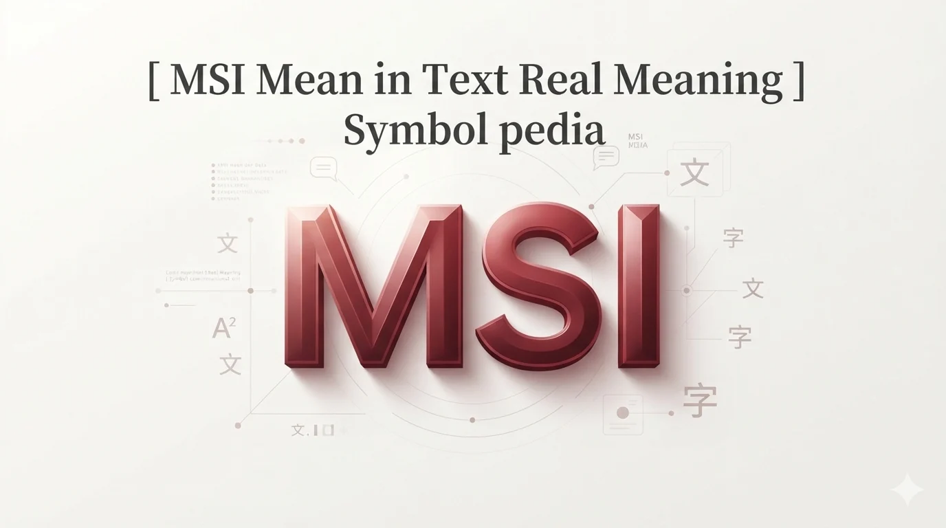 MSI Mean in Text Real Meaning 2026
