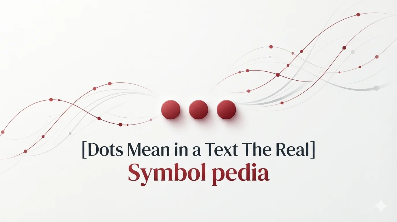 Dots Mean in a Text The Real 2026