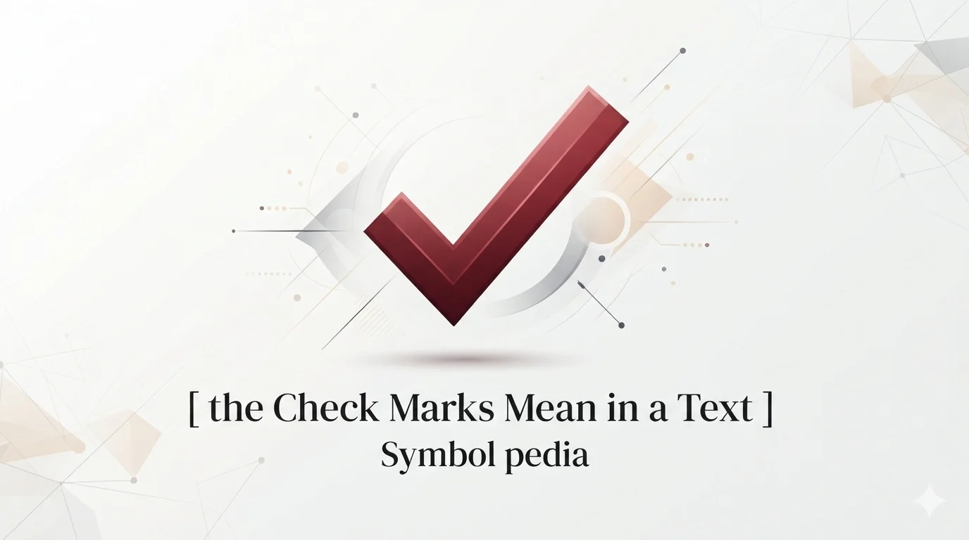 Check Marks Mean in a Text 2026