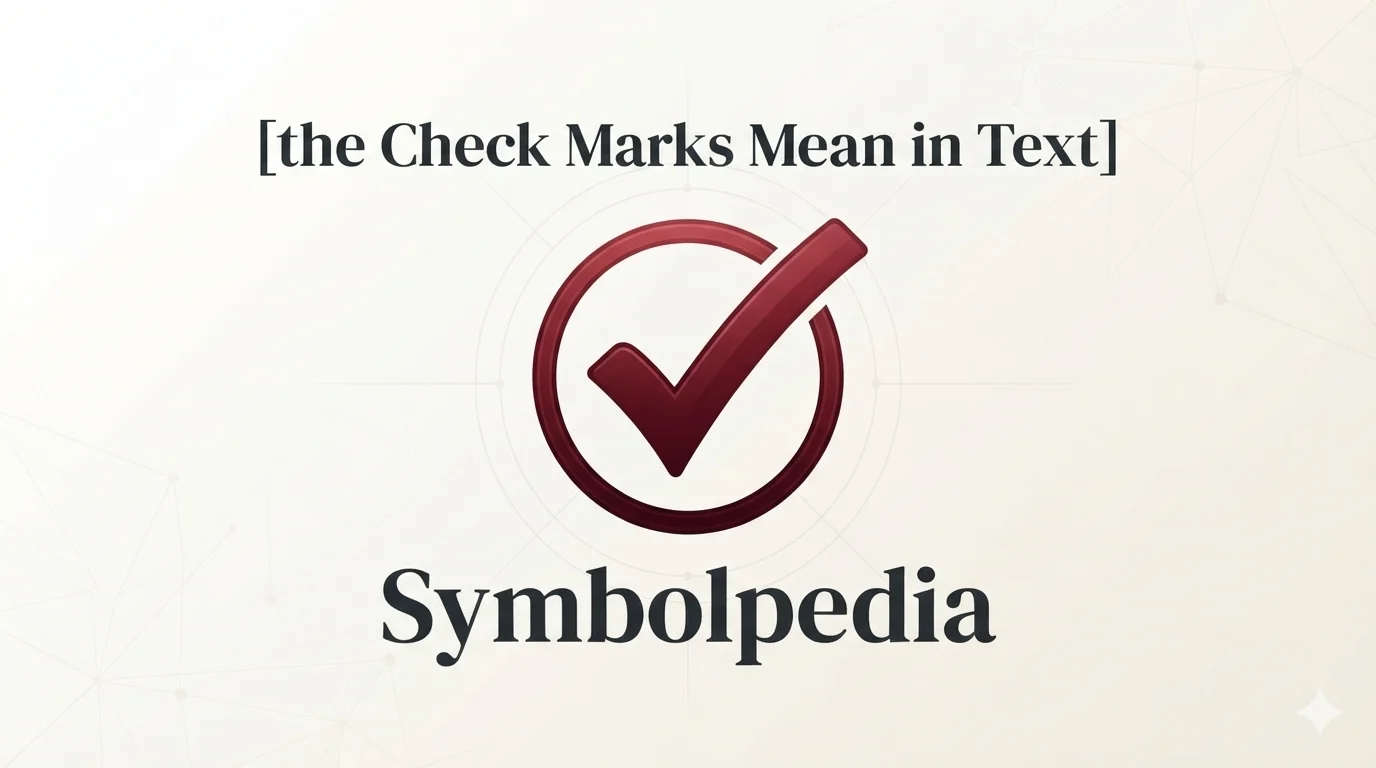 the Check Marks Mean in Text 2026