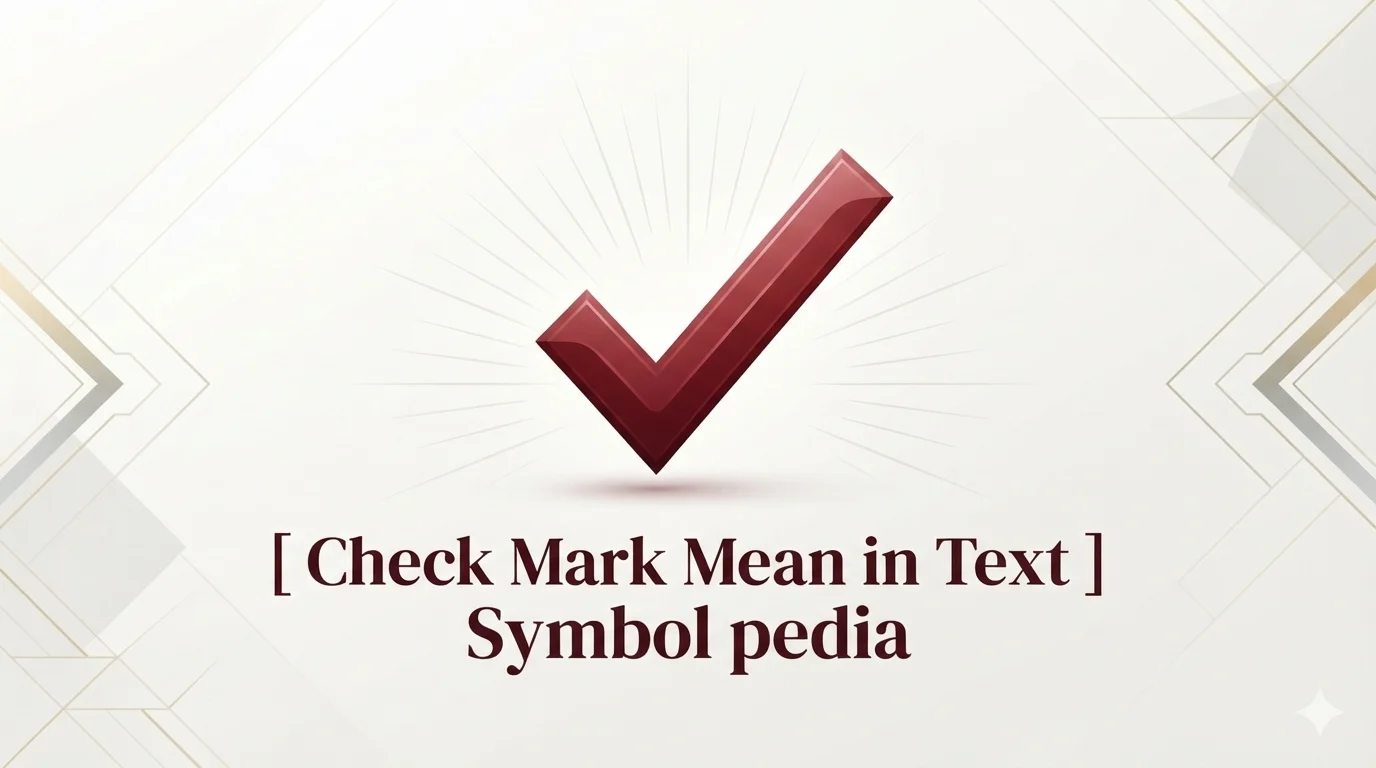 Check Mark Mean in Text Real 2026