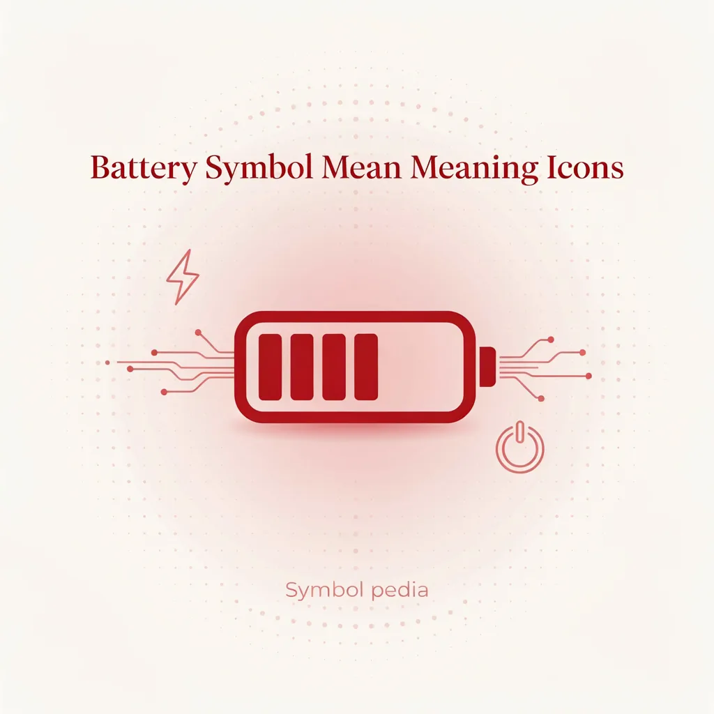 Battery Symbol Mean Meaning Icons 2026