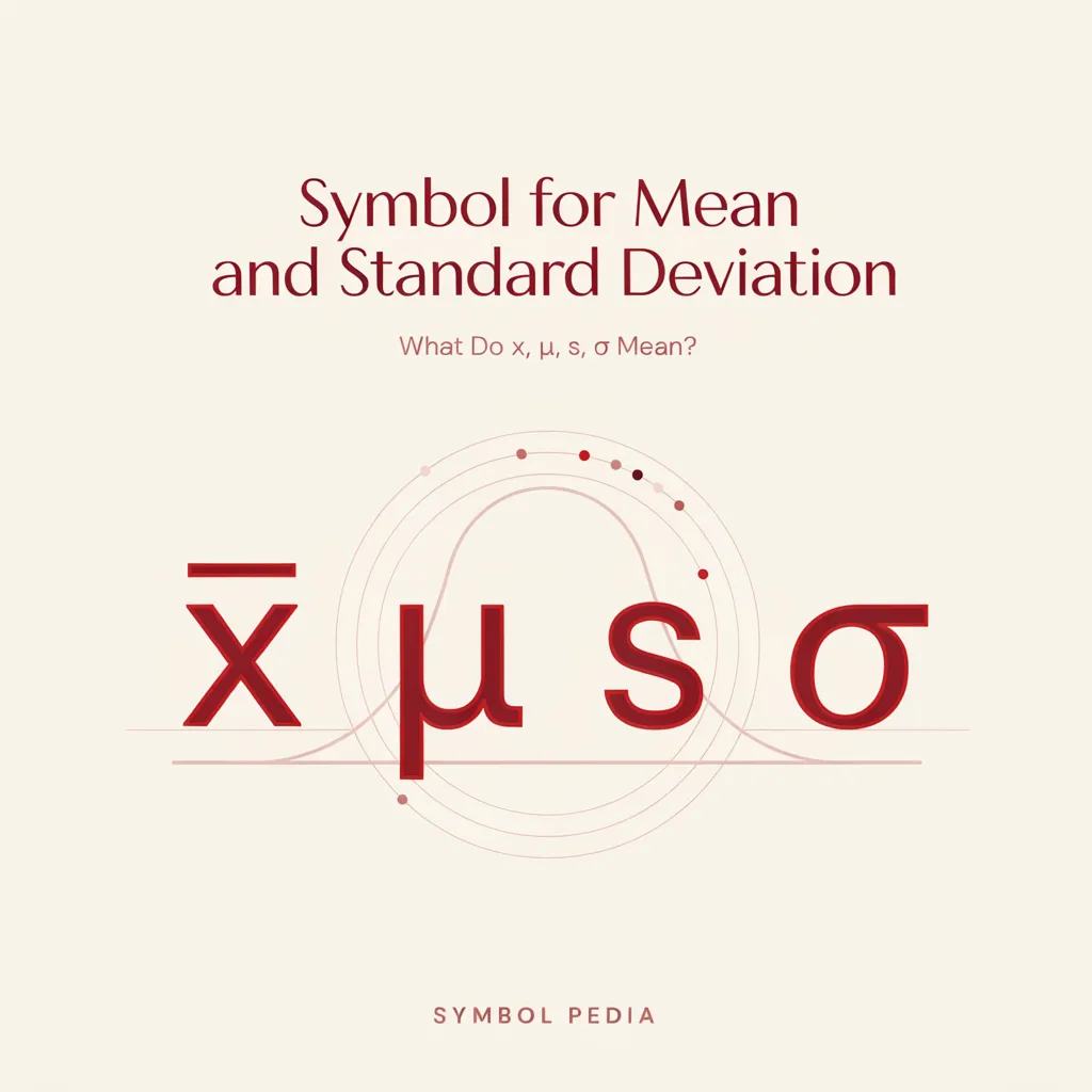 Symbol for Mean and Standard Deviation What Do x̄, μ, s, and σ Mean 2026