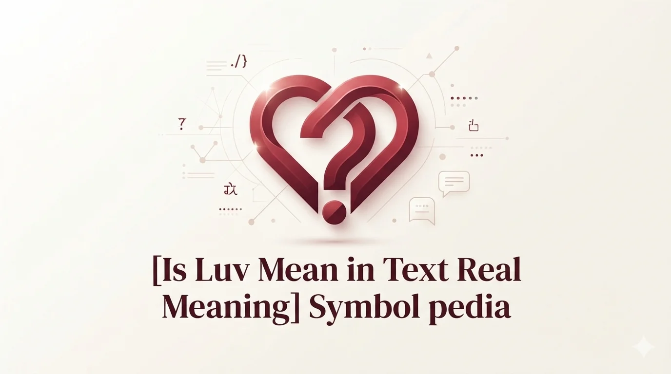 Is Luv Mean in Text Real Meaning 2026