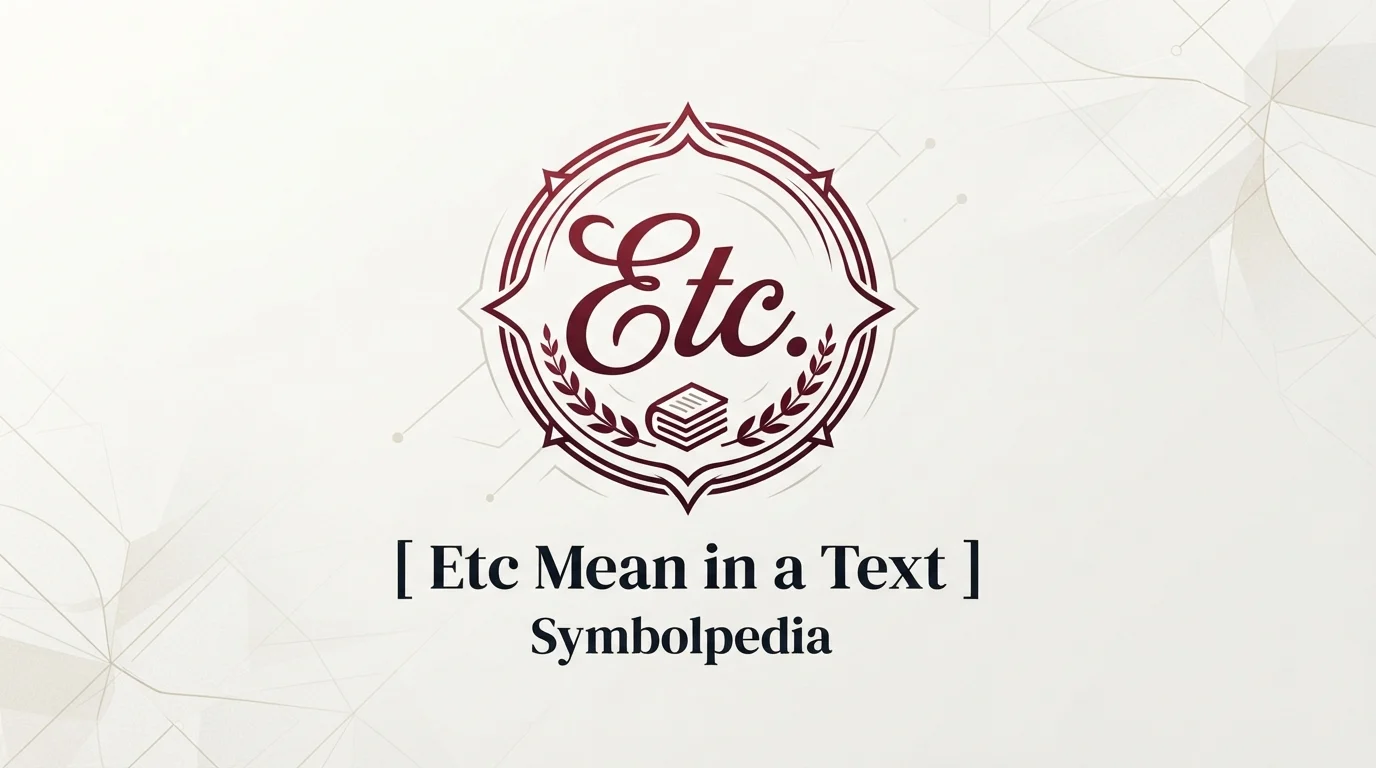 Etc Mean in a Text Message 2026